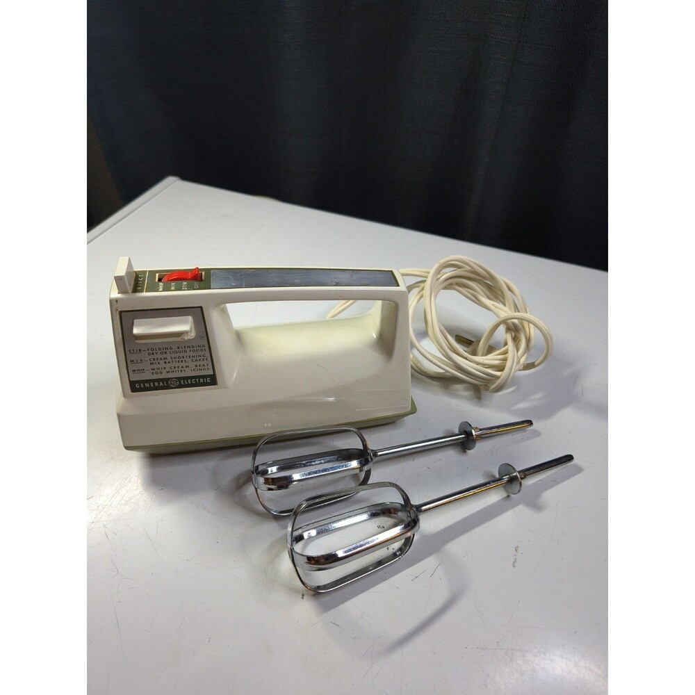 VTG GE General Electric Hand Mixer 3 Speed D1M21 Hand Blender - Tested Works